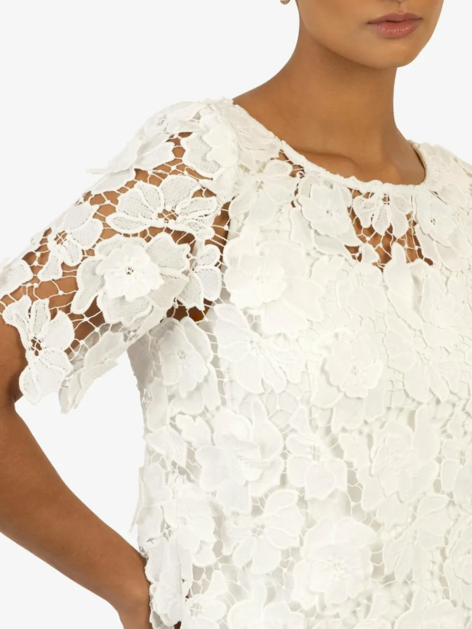 Kraimod Kleider<Damen Kleid weiß gemustert