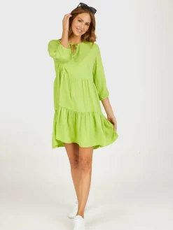 Navigazione Kleider<Damen Kleid grün uni