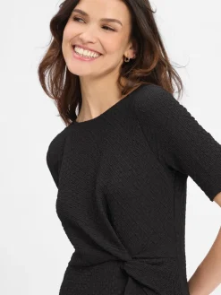 s.Oliver BLACK LABEL Kleider<Damen Kleid schwarz strukturiert