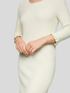 Marc Cain Kleider<Damen Kleid ecru strukturiert