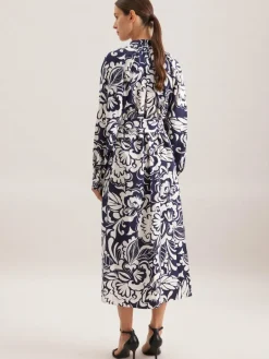 Seidensticker Kleider<Damen Kleid - Druck blau bedruckt