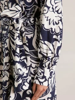 Seidensticker Kleider<Damen Kleid - Druck blau bedruckt