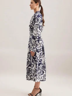 Seidensticker Kleider<Damen Kleid - Druck blau bedruckt