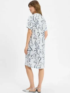 soyaconcept® Kleider<Damen Kleid - SC-Sabira 3 hellblau marine gemustert