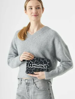 Codello Taschen & Rucksäcke<Damen Kosmetiktasche grau bedruckt