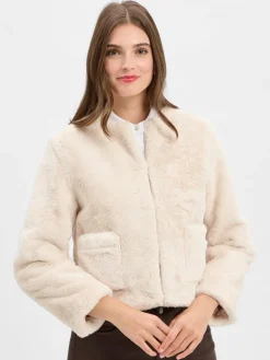 Marie Lund Jacken & Westen<Damen Kunstfelljacke sand uni