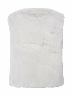 Marie Lund Jacken & Westen<Damen Kunstfellweste - Tilda hellgrau uni