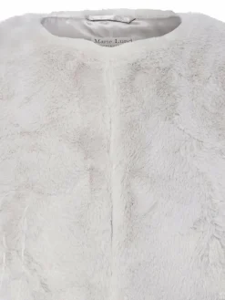 Marie Lund Jacken & Westen<Damen Kunstfellweste - Tilda hellgrau uni