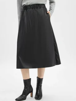 Armani Exchange Röcke<Damen Kunstlederrock schwarz uni