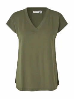 Masai Shirts & Tops<Damen Kurzarm T-shirt grün uni
