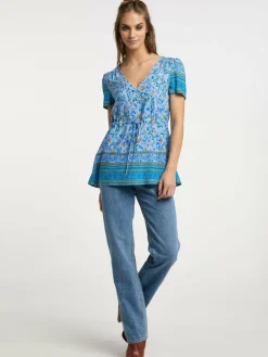 Damen Usha Blusen>Damen Kurzarmbluse