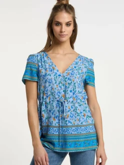 Damen Usha Blusen>Damen Kurzarmbluse