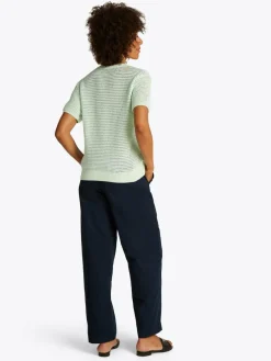 Tommy Hilfiger Pullover & Strickjacken<Damen Kurzarm-Pullover lind uni