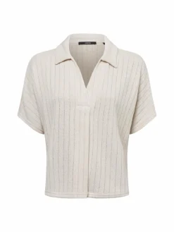 Someday Pullover & Strickjacken<Damen Kurzarm-Pullover - v beige uni