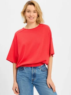 Damen Drykorn Pullover & Strickjacken>Damen Kurzarm-Pullover mit Cashmere-Anteil - Dilary