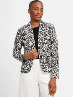 Betty Barclay Blazer<Damen Kurzblazer weiß schwarz gemustert