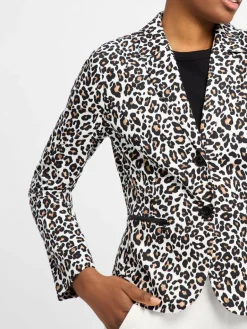 Betty Barclay Blazer<Damen Kurzblazer weiß schwarz gemustert