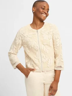 comma Blazer<Damen Kurzblazer sand strukturiert