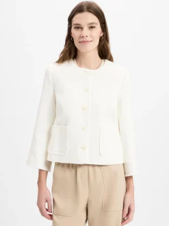 JOOP! Blazer<Damen Kurzblazer - Jovanna weiß strukturiert