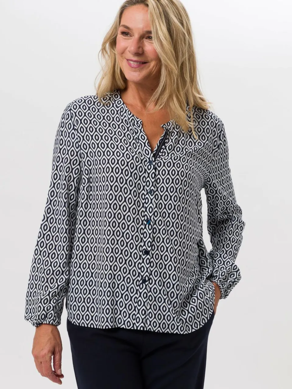 Damen Frank Walder Blusen>Damen Langarmbluse