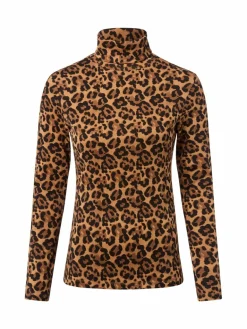 brookshire Shirts & Tops<Damen Langarmshirt schwarz camel gemustert