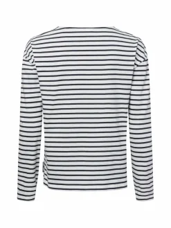 Marc O'Polo Denim Shirts & Tops<Damen Langarmshirt weiß marine gestreift