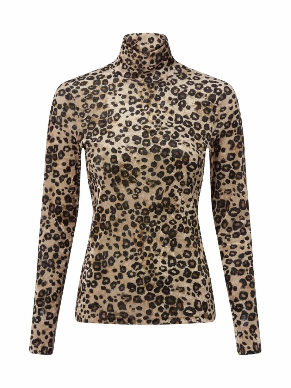 Marc Cain Collections Shirts & Tops<Damen Langarmshirt beige schwarz gemustert