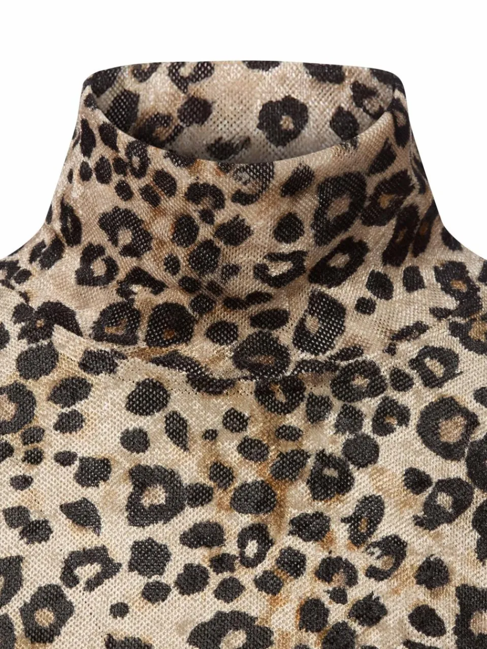 Marc Cain Collections Shirts & Tops<Damen Langarmshirt beige schwarz gemustert