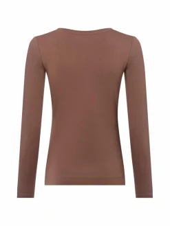 Marie Lund Shirts & Tops<Damen Langarmshirt schlamm uni