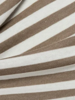 brookshire Shirts & Tops<Damen Langarmshirt taupe ecru gestreift