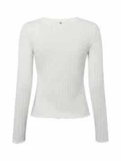 Rich & Royal Shirts & Tops<Damen Langarmshirt ecru uni