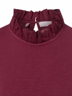 Rich & Royal Shirts & Tops<Damen Langarmshirt bordeaux uni
