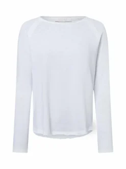 Rich & Royal Shirts & Tops<Damen Langarmshirt weiß uni
