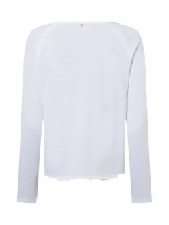 Rich & Royal Shirts & Tops<Damen Langarmshirt weiß uni