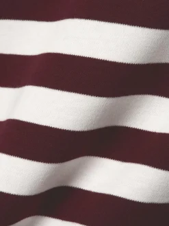 Marie Lund Shirts & Tops<Damen Langarmshirt ecru bordeaux gestreift