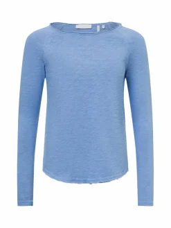 Rich & Royal Shirts & Tops<Damen Langarmshirt hellblau uni