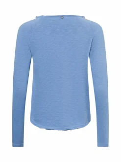 Rich & Royal Shirts & Tops<Damen Langarmshirt hellblau uni