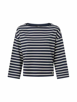 Weekend Max Mara Shirts & Tops<Damen Langarmshirt - Campale marine ecru gestreift