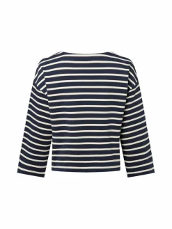 Weekend Max Mara Shirts & Tops<Damen Langarmshirt - Campale marine ecru gestreift