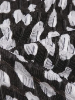 Vila Shirts & Tops<Damen Langarmshirt - rine schwarz weiß gemustert