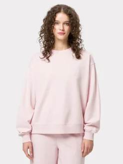 Les Lunes Sweatshirts & Sweatjacken<Damen Langarm-Sweatshirt rosa uni