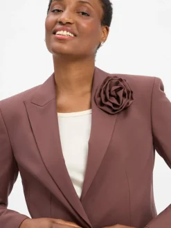 HUGO Blazer<Damen Lang-Blazer - Arosea nougat uni