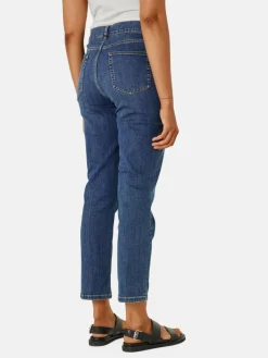 Masai Jeans<Damen Lange Boyfriend-Hose blau uni