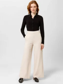 Les Lunes Blusen<Damen langärmeliges Freizeithemd schwarz uni