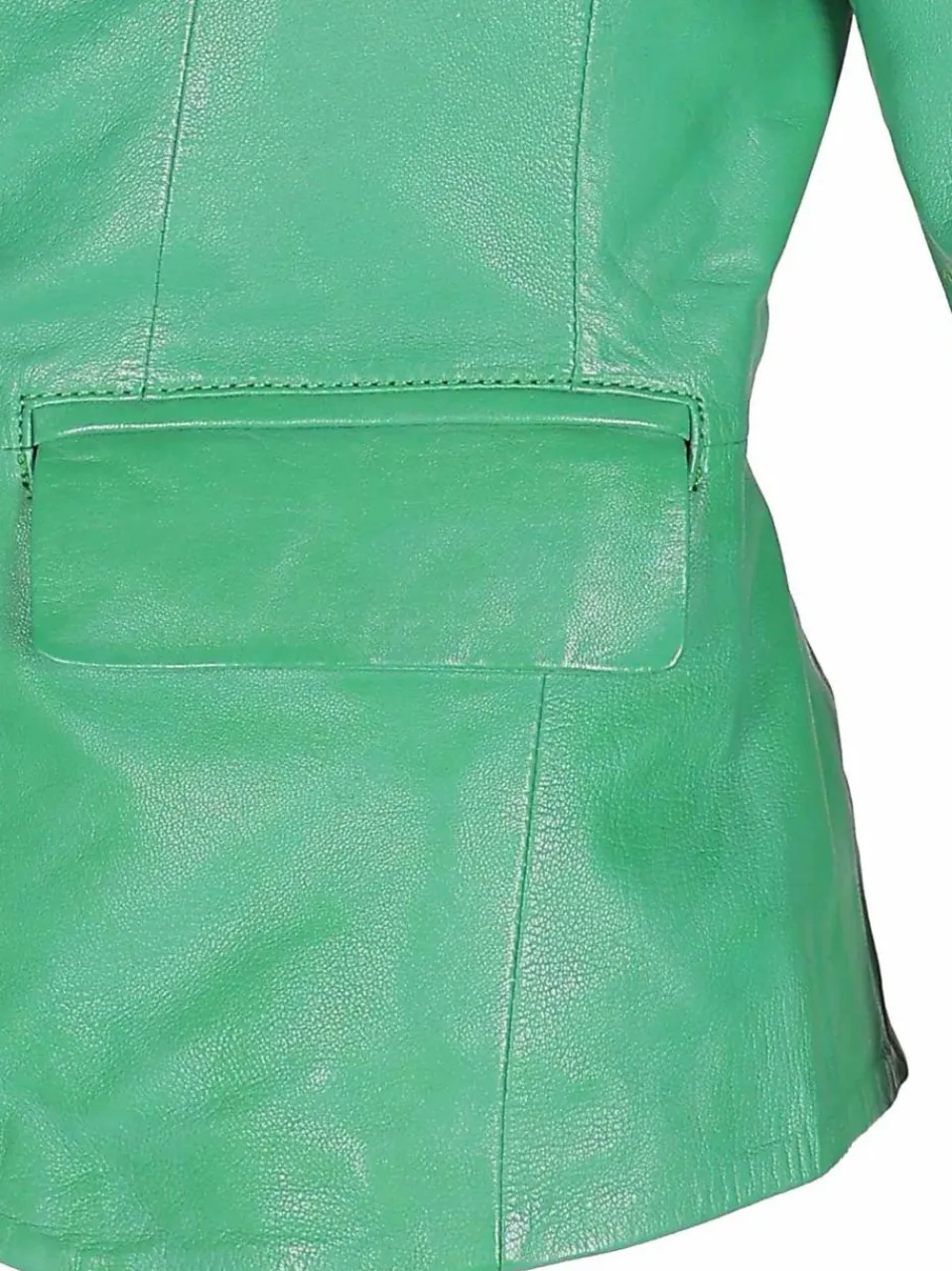 Maze Jacken & Westen<Damen Lederblazer grün uni
