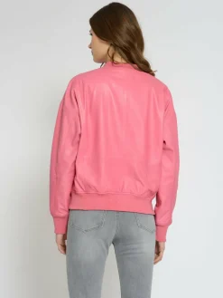 Maze Jacken & Westen<Damen Lederblouson pink uni