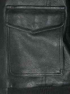 Topgun Jacken & Westen<Damen Lederblouson schwarz uni