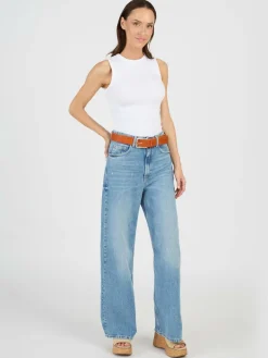 JCC Gürtel & Hosenträger<Damen Ledergürtel orange uni