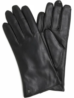 ROECKL Handschuhe<Damen Lederhandschuhe schwarz uni