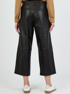 JCC Hosen<Damen Lederhose schwarz uni